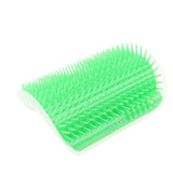 Maxbell Pet Cat Wall Corner Grooming Massage Self Groomer Brush Hair Cleaner Green