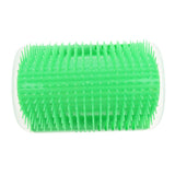 Maxbell Pet Cat Wall Corner Grooming Massage Self Groomer Brush Hair Cleaner Green