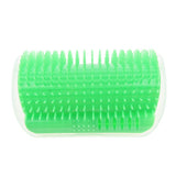 Maxbell Pet Cat Wall Corner Grooming Massage Self Groomer Brush Hair Cleaner Green