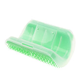 Maxbell Pet Cat Wall Corner Grooming Massage Self Groomer Brush Hair Cleaner Green