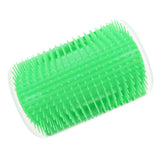 Maxbell Pet Cat Wall Corner Grooming Massage Self Groomer Brush Hair Cleaner Green