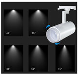 Maxbell LED Spotlight Gallery Display Track Light Head Spotlight Track Light S 20W