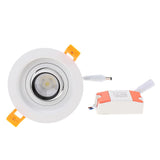 Maxbell Recessed Adjustable LED Downlight COB Ceiling Spotlight with LED Driver  10W
