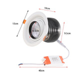 Maxbell Recessed Adjustable LED Downlight COB Ceiling Spotlight with LED Driver 20W