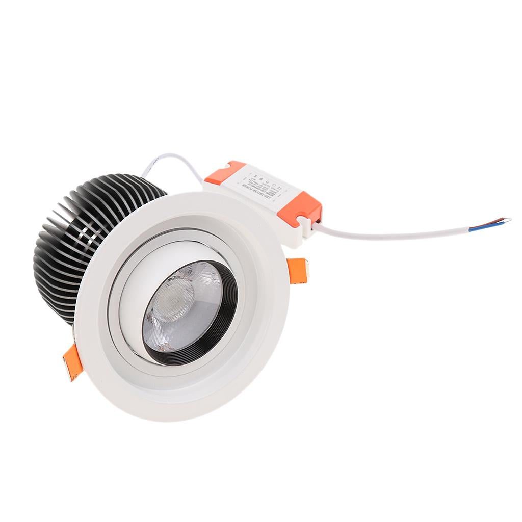 Maxbell Recessed Adjustable LED Downlight COB Ceiling Spotlight with LED Driver 20W