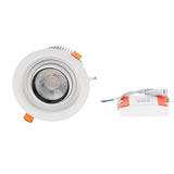 Maxbell Recessed Adjustable LED Downlight COB Ceiling Spotlight with LED Driver 20W