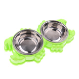 Maxbell Cat Feeder Dog Anti Skid Bowl Feeding Bowl Dish Container Green Crab