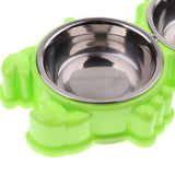 Maxbell Cat Feeder Dog Anti Skid Bowl Feeding Bowl Dish Container Green Crab