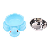 Maxbell Cat Feeder Dog Anti Skid Bowl Feeding Bowl Dish Container Blue Turtle