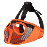 Maxbell Pet Bulldog Mesh Mouth Muzzle Short Nasal Dog Anti Bite Mask Orange M