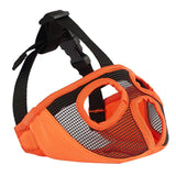 Maxbell Pet Bulldog Mesh Mouth Muzzle Short Nasal Dog Anti Bite Mask Orange M