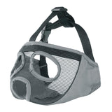 Maxbell Pet Bulldog Mesh Mouth Muzzle Short Nasal Dog Anti Bite Mask Gray M