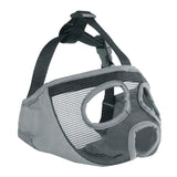 Maxbell Pet Bulldog Mesh Mouth Muzzle Short Nasal Dog Anti Bite Mask Gray M