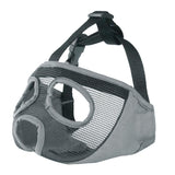 Maxbell Pet Bulldog Mesh Mouth Muzzle Short Nasal Dog Anti Bite Mask Gray M