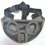 Maxbell Pet Bulldog Mesh Mouth Muzzle Short Nasal Dog Anti Bite Mask Gray M