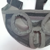 Maxbell Pet Bulldog Mesh Mouth Muzzle Short Nasal Dog Anti Bite Mask Gray M