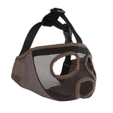 Maxbell Pet Bulldog Mesh Mouth Muzzle Short Nasal Dog Anti Bite Mask Gray XL