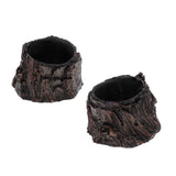 Maxbell 2xResin Rock Bowl Food Water Dish Feeder Plate for Terrarium Reptile Tank  1