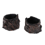 Maxbell 2xResin Rock Bowl Food Water Dish Feeder Plate for Terrarium Reptile Tank  1