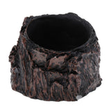 Maxbell 2xResin Rock Bowl Food Water Dish Feeder Plate for Terrarium Reptile Tank  1