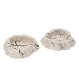 Maxbell 2xResin Rock Bowl Food Water Dish Feeder Plate for Terrarium Reptile Tank  4