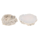 Maxbell 2xResin Rock Bowl Food Water Dish Feeder Plate for Terrarium Reptile Tank  4