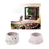 Maxbell Resin Reptiles Bowl Water Food Holding Dish for Reptile Tanks Terrarium 01