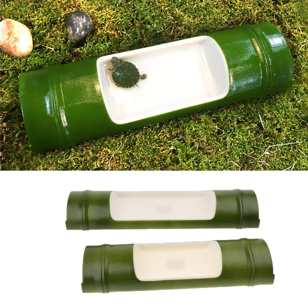 Maxbell Reptile Feeding Bowl Food Water Basin Dish Bowl for Vivarium Turtle Gecko S
