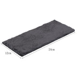 Maxbell Turtle Dish for Reptile Amphibians Food Bowl Natural Rock Plate Rectangle