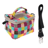 Maxbell Pet Hamster Carrier Portable Breathable Travel Bag   Grid Print M
