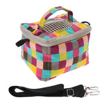 Maxbell Pet Hamster Carrier Portable Breathable Travel Bag   Grid Print M