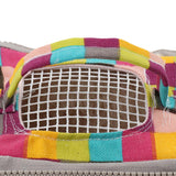 Maxbell Pet Hamster Carrier Portable Breathable Travel Bag   Grid Print M