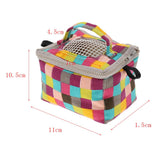 Maxbell Pet Hamster Carrier Portable Breathable Travel Bag   Grid Print M