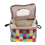 Maxbell Pet Hamster Carrier Portable Breathable Travel Bag   Grid Print M