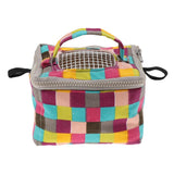 Maxbell Pet Hamster Carrier Portable Breathable Travel Bag   Grid Print M