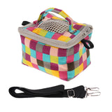Maxbell Pet Hamster Carrier Portable Breathable Travel Bag   Grid Print M