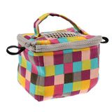 Maxbell Pet Hamster Carrier Portable Breathable Travel Bag   Grid Print M