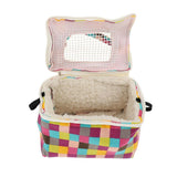 Maxbell Pet Hamster Carrier Portable Breathable Travel Bag   Grid Print L