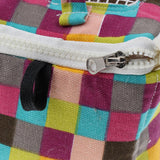 Maxbell Pet Hamster Carrier Portable Breathable Travel Bag   Grid Print L