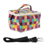 Maxbell Pet Hamster Carrier Portable Breathable Travel Bag   Grid Print L