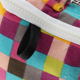 Maxbell Pet Hamster Carrier Portable Breathable Travel Bag   Grid Print L