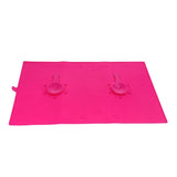 Maxbell Anti-slip Pet Feeding Mat Silicone Dog Cat Bowl Food Bowel Mat Pad Fushia