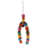 Maxbell Natural Wooden Parrot Cage Hanging Chewing Bite Bird Teeth Care Treats Toy