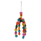 Maxbell Natural Wooden Parrot Cage Hanging Chewing Bite Bird Teeth Care Treats Toy