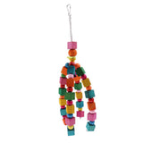 Maxbell Natural Wooden Parrot Cage Hanging Chewing Bite Bird Teeth Care Treats Toy
