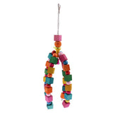Maxbell Natural Wooden Parrot Cage Hanging Chewing Bite Bird Teeth Care Treats Toy