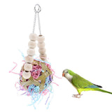Maxbell Parrot Bird Hanging Natural Grass Bite Chewing Toy Cage Decoration Dia.10cm