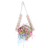 Maxbell Parrot Bird Hanging Natural Grass Bite Chewing Toy Cage Decoration Dia.10cm