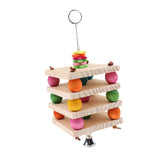 Max Wooden Hanging Chew Toys Bird Parrot Chewing Toy Teeth Care Treat and Chew