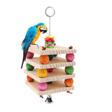 Max Wooden Hanging Chew Toys Bird Parrot Chewing Toy Teeth Care Treat and Chew